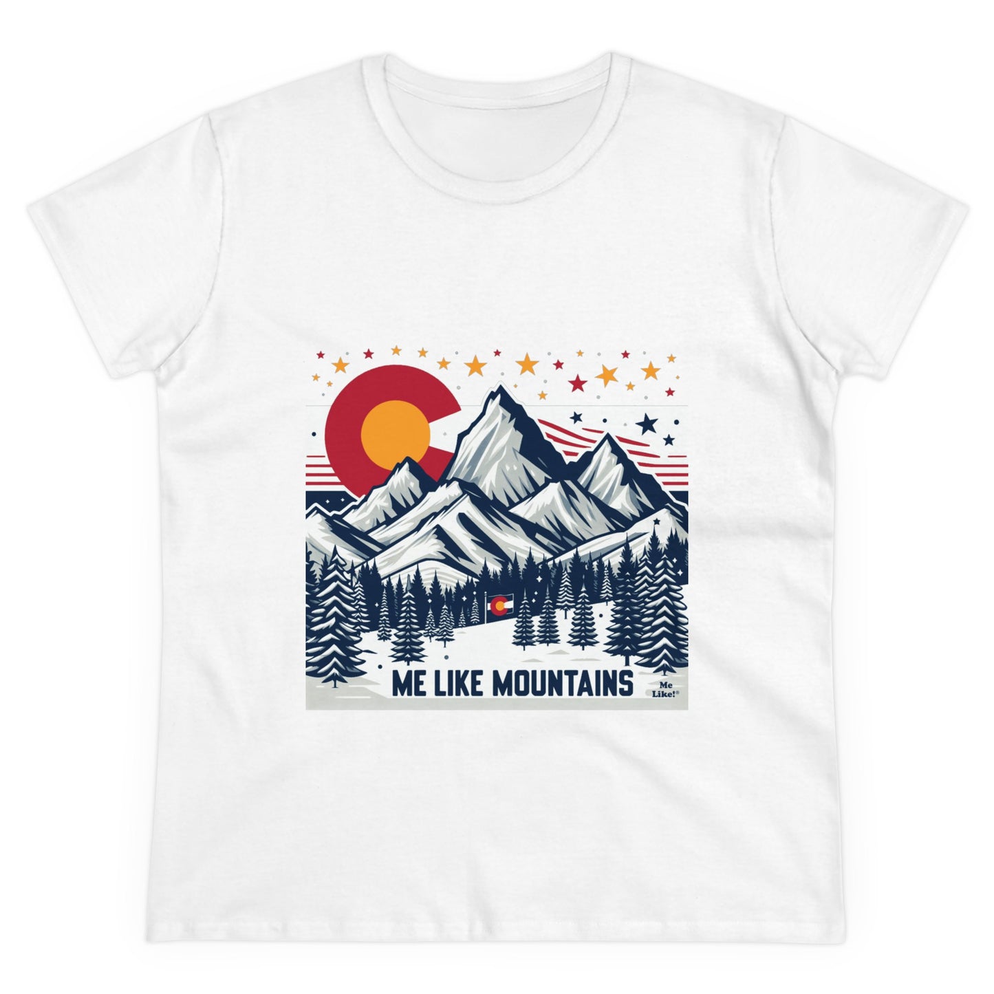 Me Like Mountains! - Women's Heavy Cotton Tee - (Mountains #6)