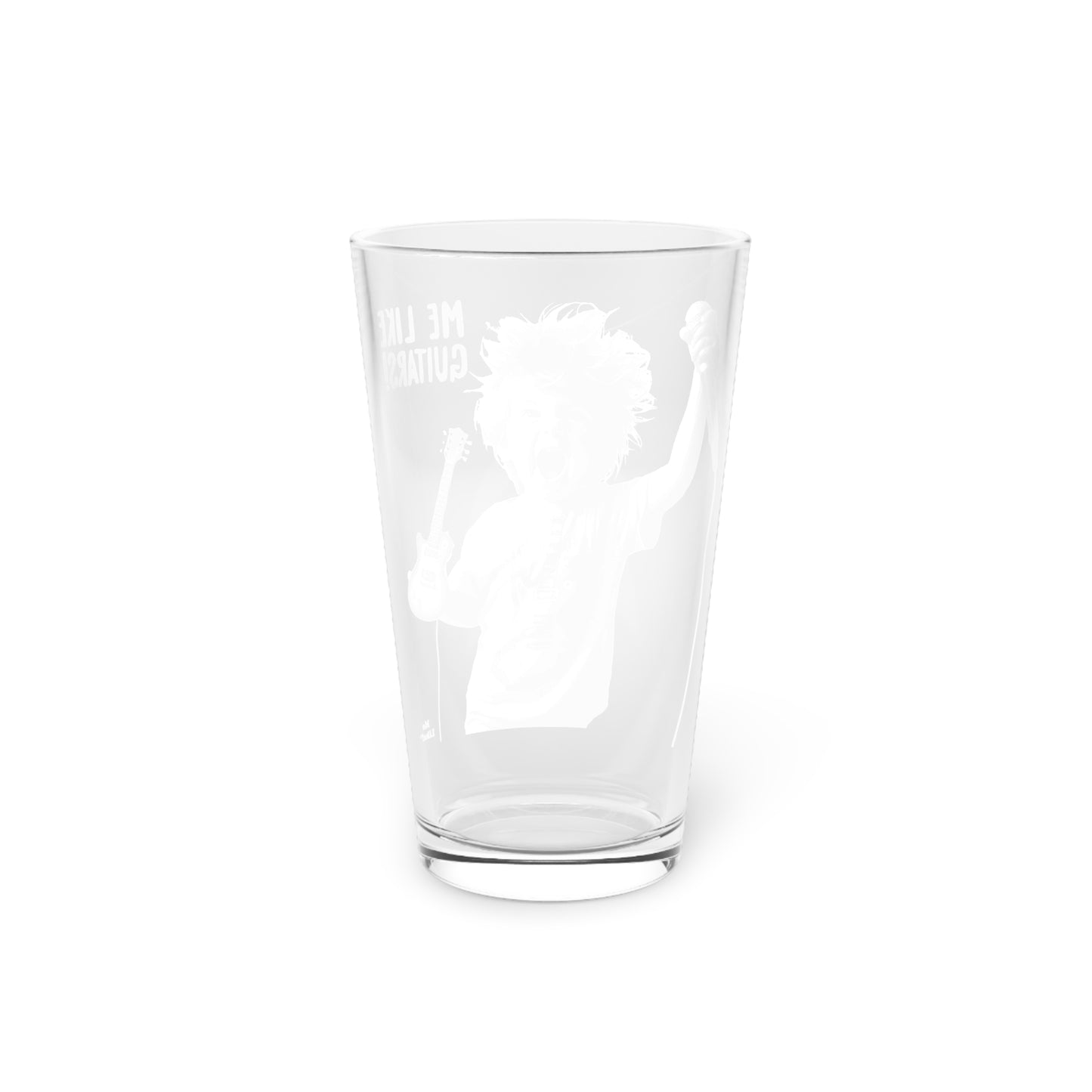 Me Like Guitars! - Pint Glass, 16oz - Punk #2