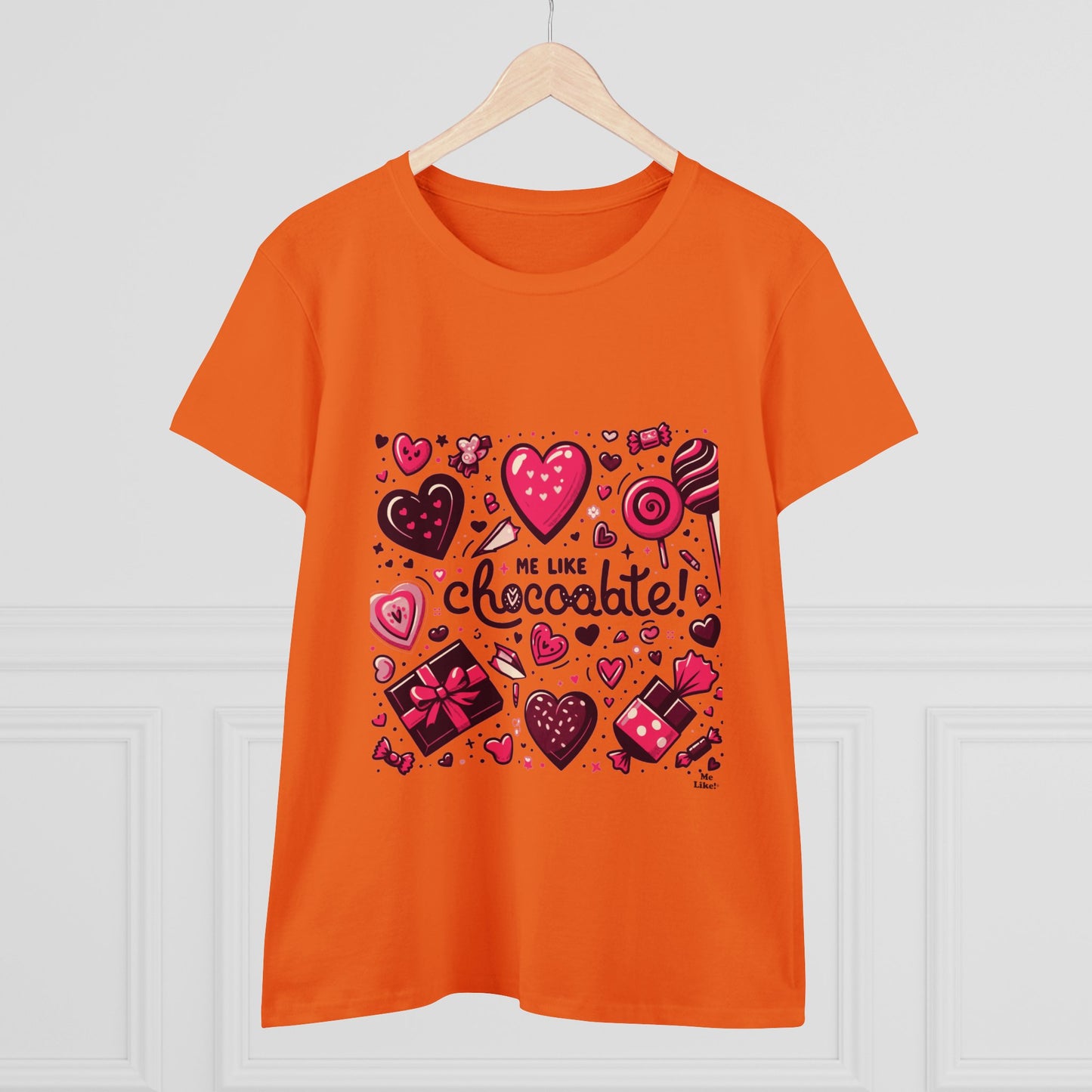 Me Like Chocolate! - Women's Heavy Cotton Tee - (Chocolate #1)