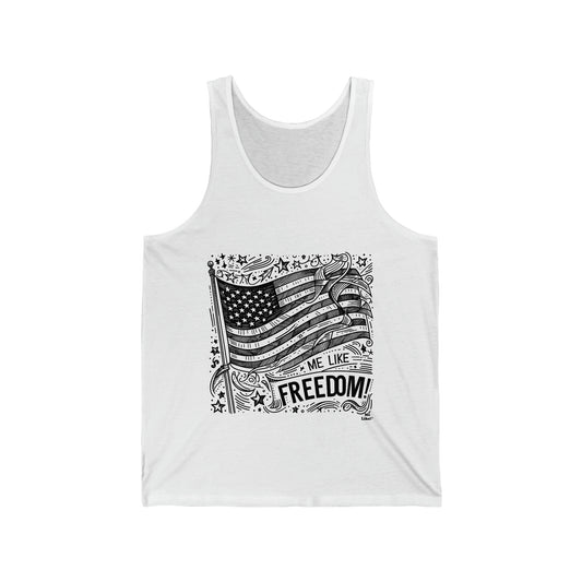 Me Like Freedom! - Unisex Jersey Tank - (Freedom #1)