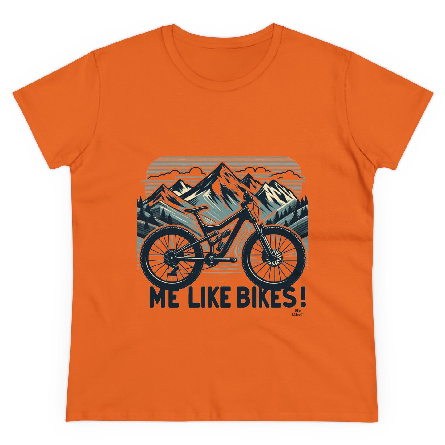 Me Like Bikes! - Women's Heavy Cotton Tee - (Mountain Bike #5)