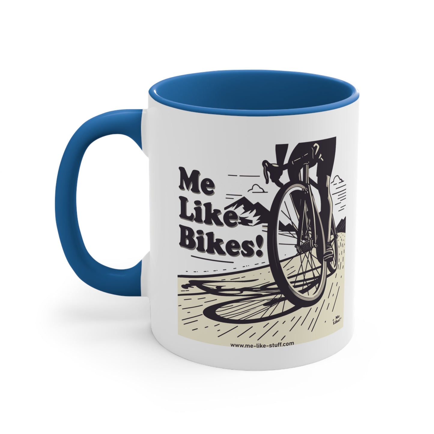 Accent Coffee Mug, 11oz - Me Like Bikes! (RB #2)