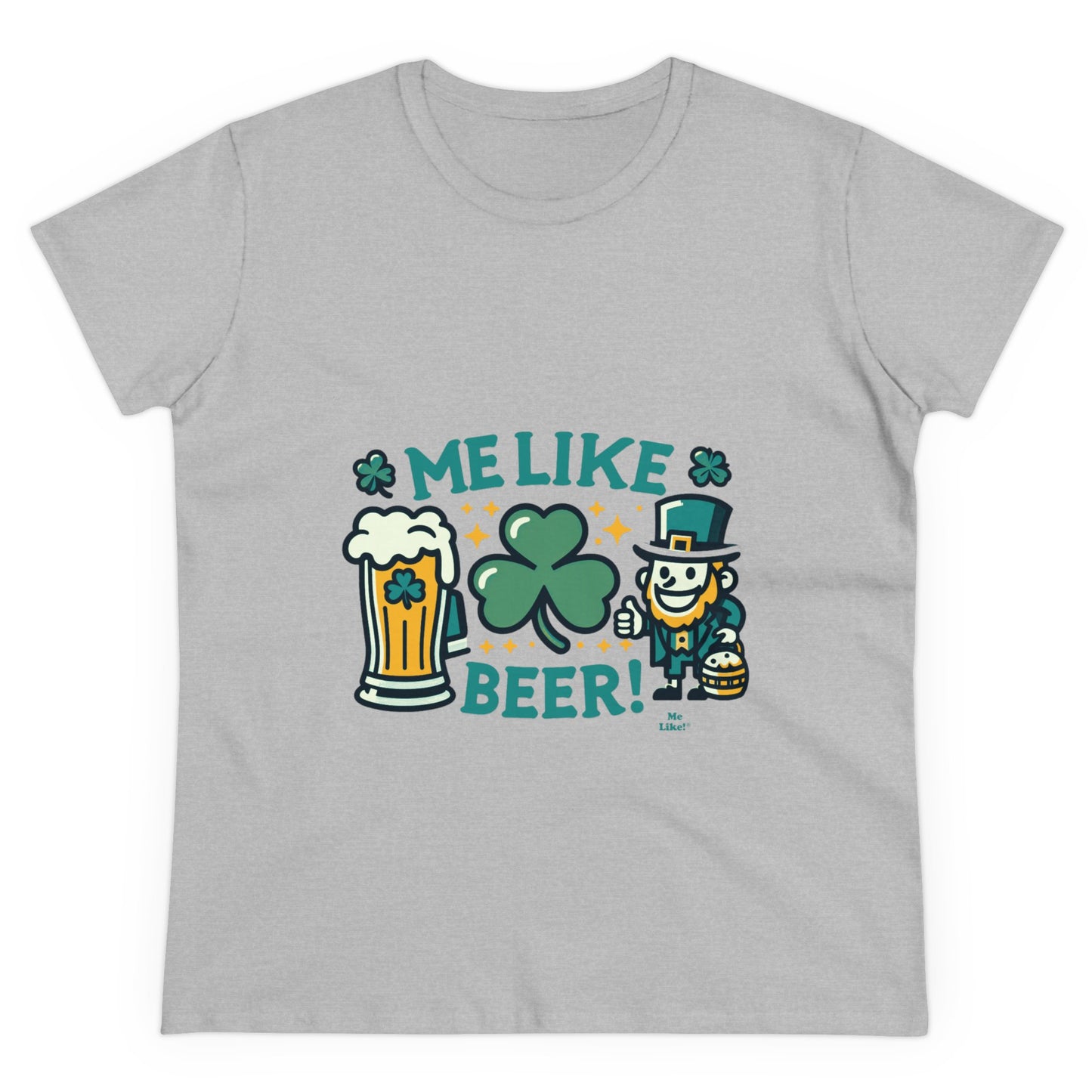 Me Like Beer! - Women's Heavy Cotton Tee - (St. Patrick's Day #1)