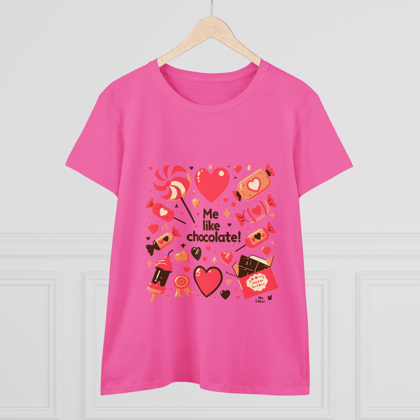 Me Like Chocolate! - Women's Heavy Cotton Tee - (Chocolate #2)