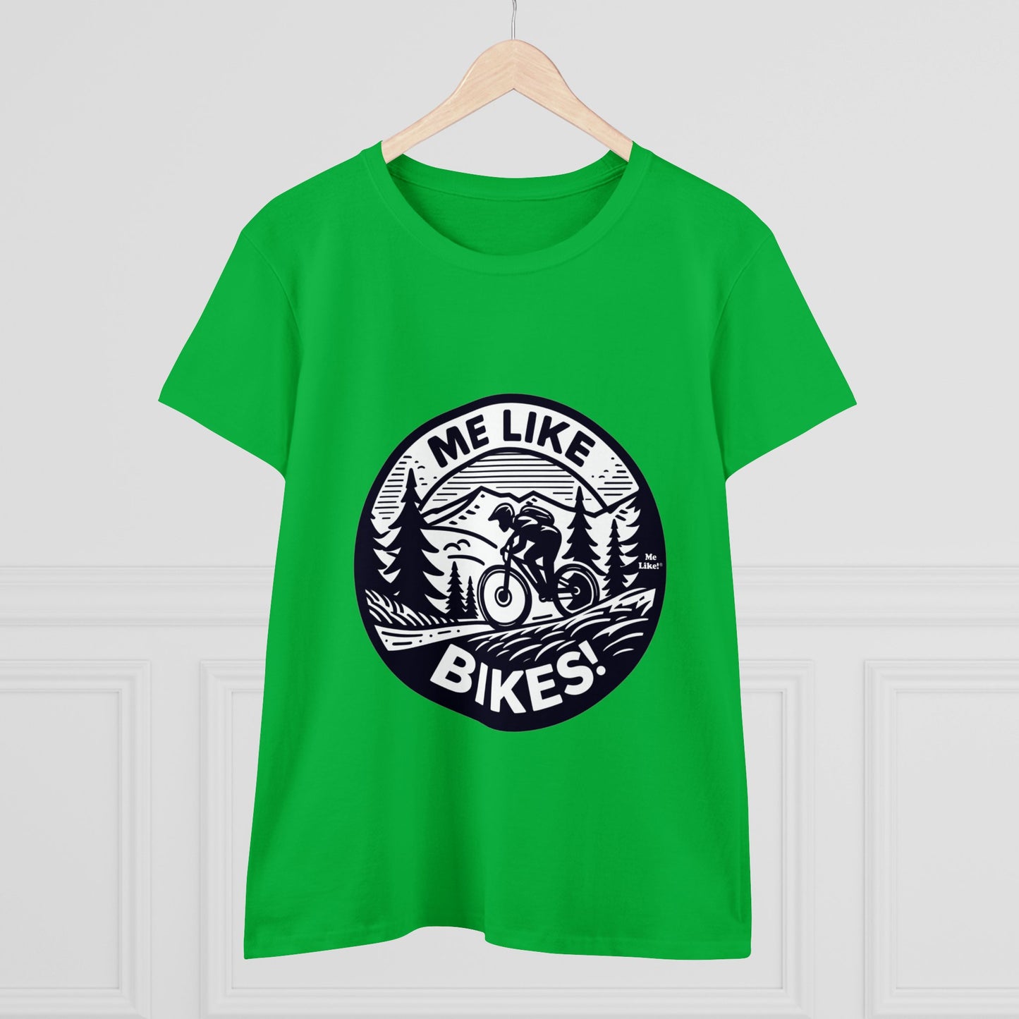 Me Like Bikes! - Women's Heavy Cotton Tee - (Mountain Bike #4)