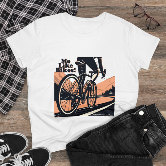 Women's Heavy Cotton Tee - Me Like Bikes! (RB #1)