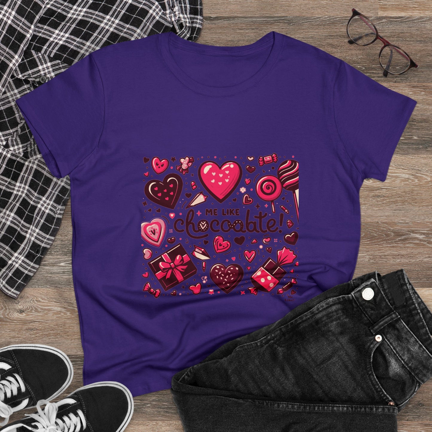 Me Like Chocolate! - Women's Heavy Cotton Tee - (Chocolate #1)