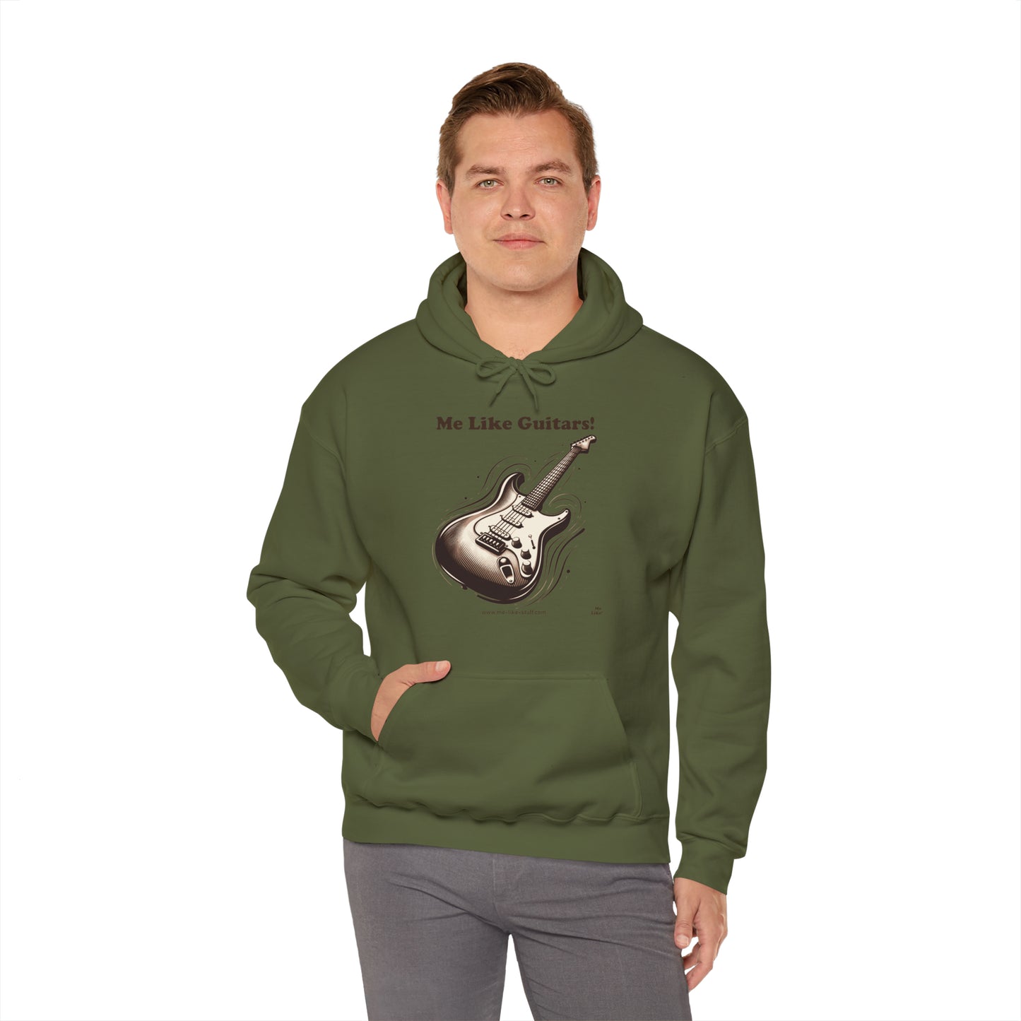 Unisex Heavy Blend™ Hooded Sweatshirt - Me Like Guitars! (Electric #3)