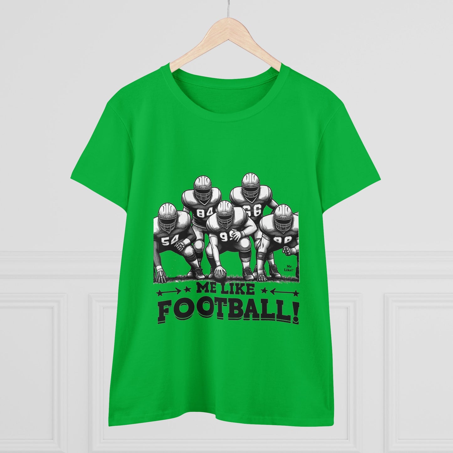 Me Like Football! - Women's Heavy Cotton Tee - (Football #2)