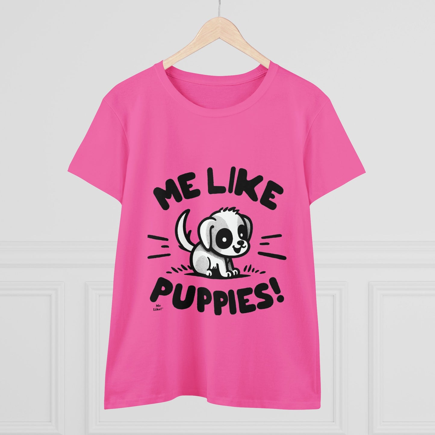 Me Like Puppies! - Women's Heavy Cotton Tee - (#2)