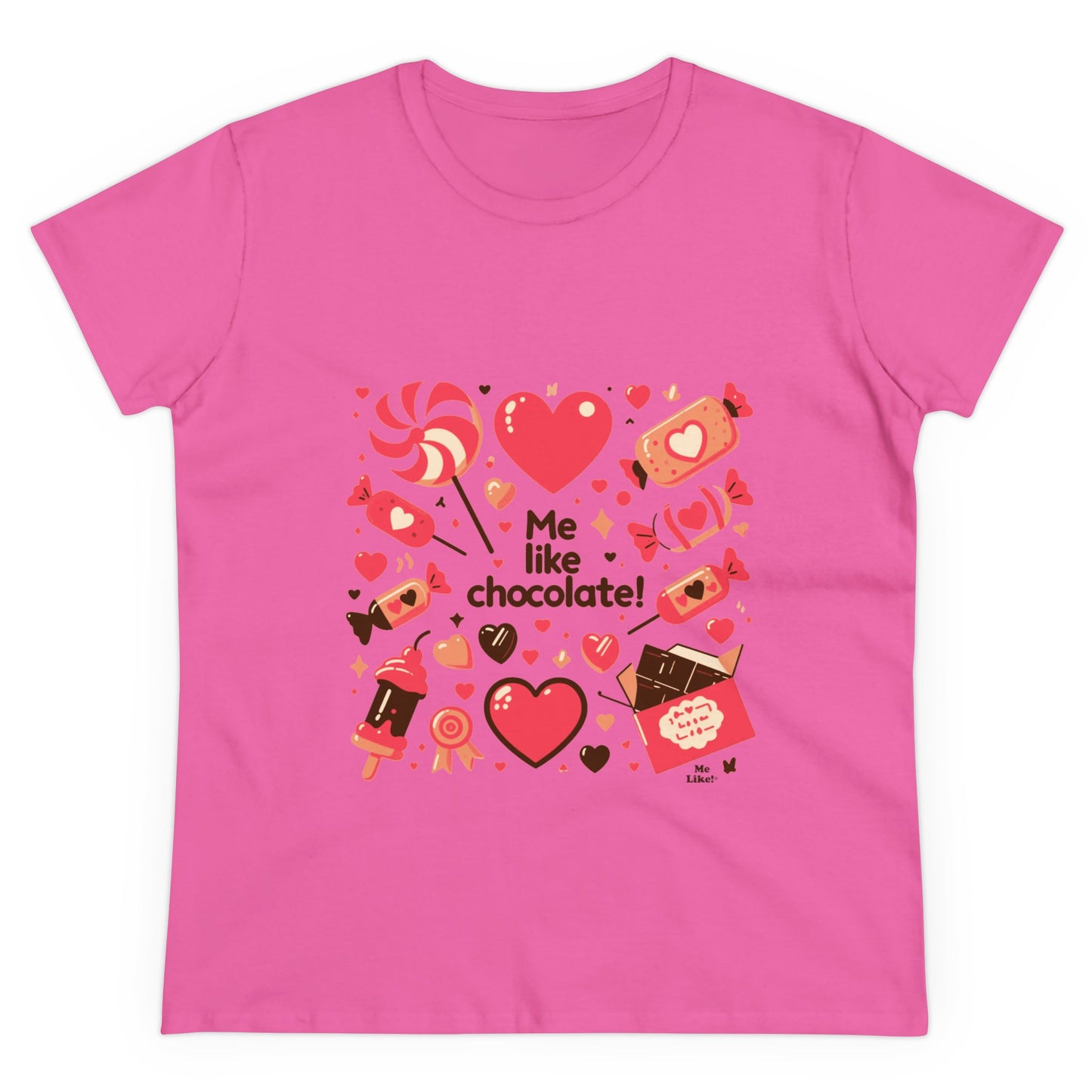 Me Like Chocolate! - Women's Heavy Cotton Tee - (Chocolate #2)