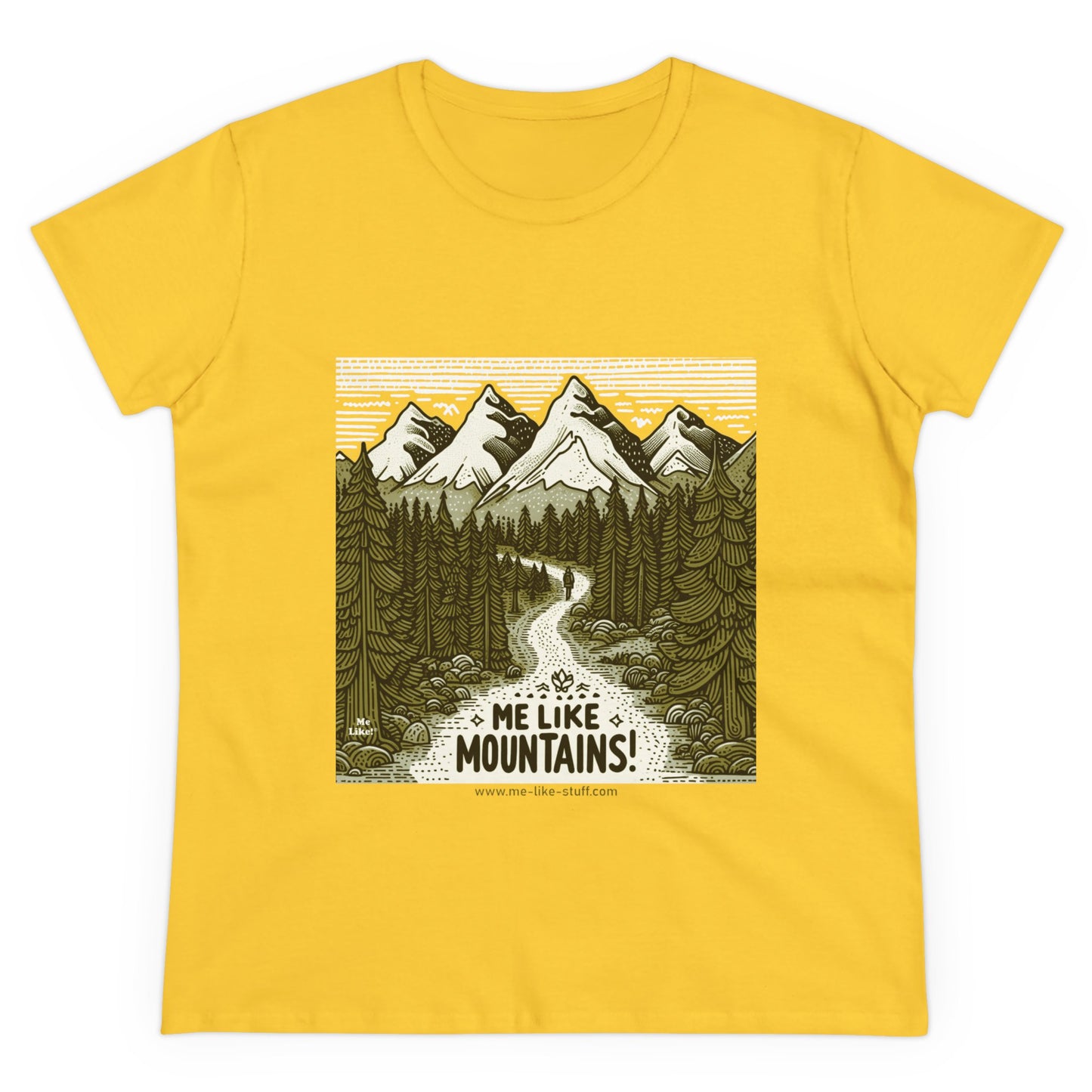 Me Like Mountains! - Women's Heavy Cotton Tee - (#3)