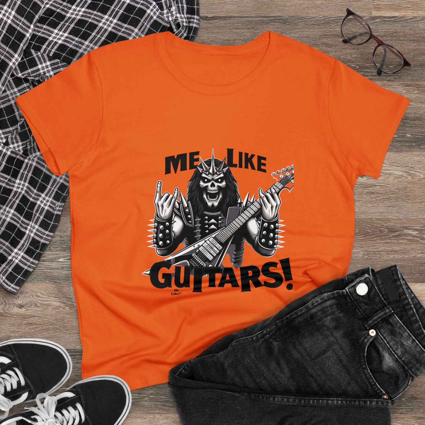 Me Like Guitars! - Women's Cotton Tee - Heavy Metal #1