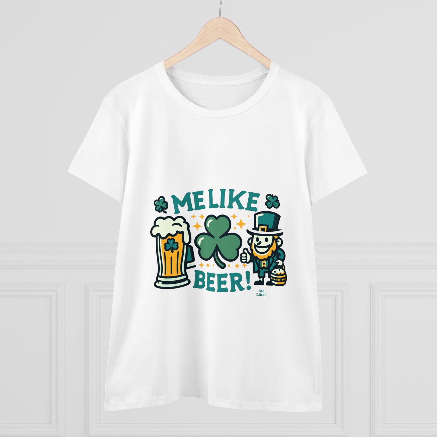 Me Like Beer! - Women's Heavy Cotton Tee - (St. Patrick's Day #1)