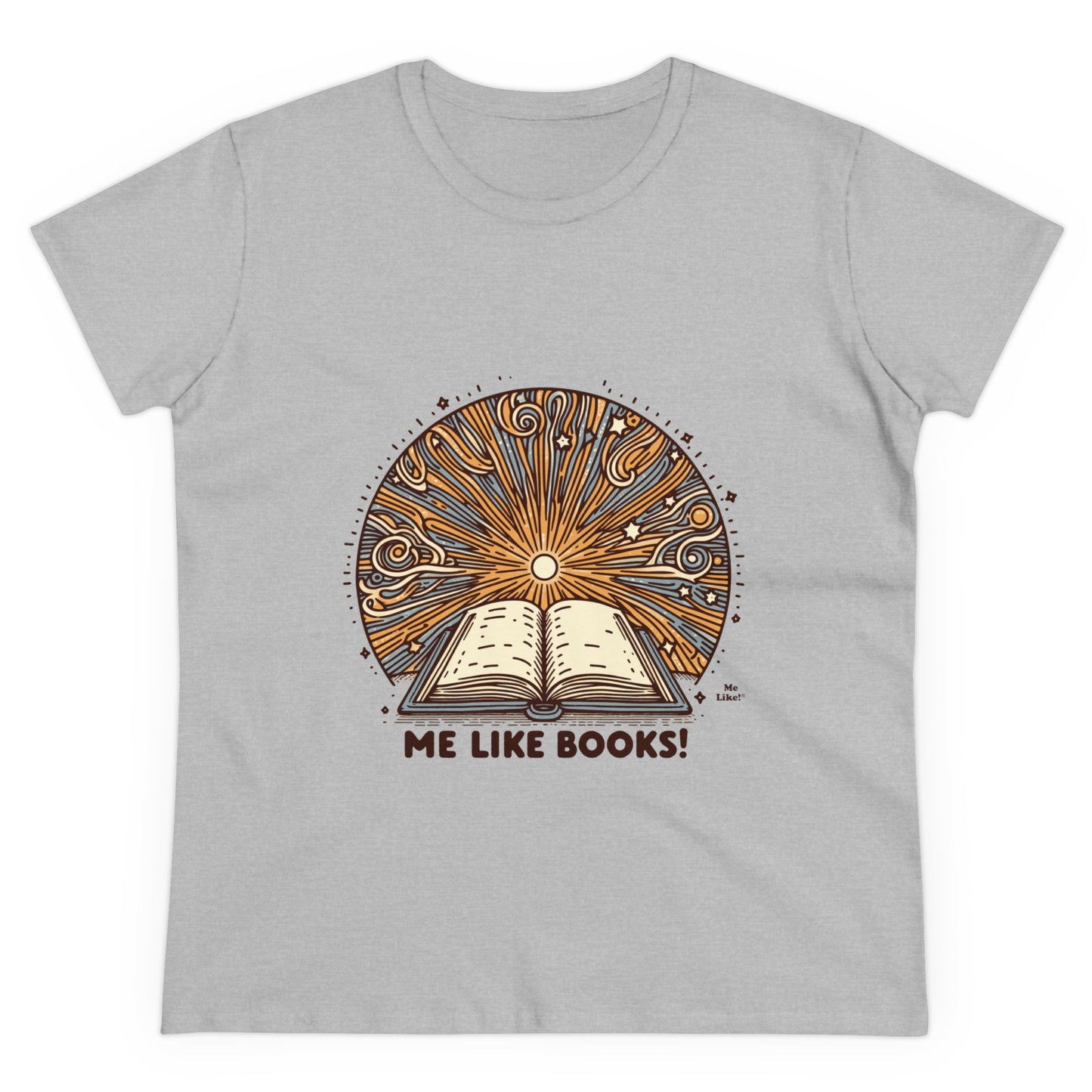 Me Like Books! - Women's Heavy Cotton Tee - (Books #2)