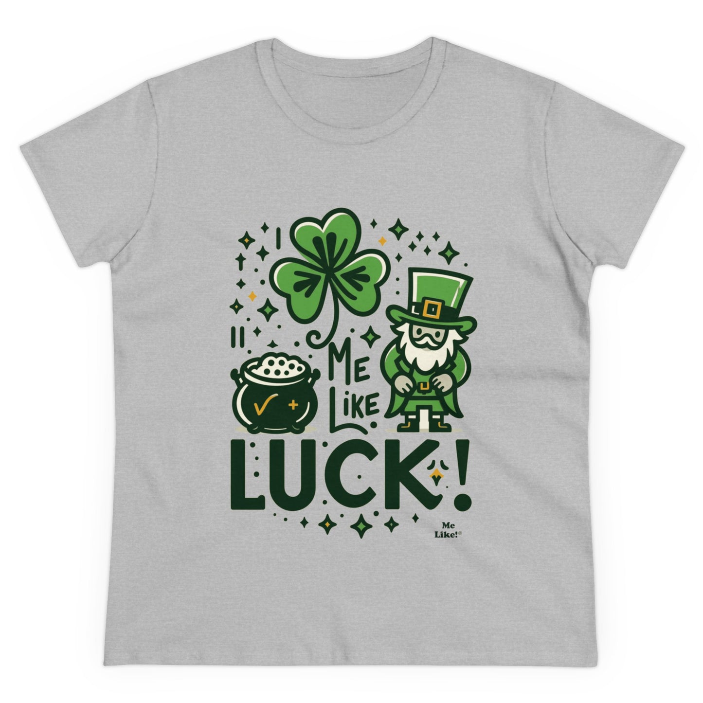 Me Like Luck! - Women's Heavy Cotton Tee - (St. Patrick's Day #4)