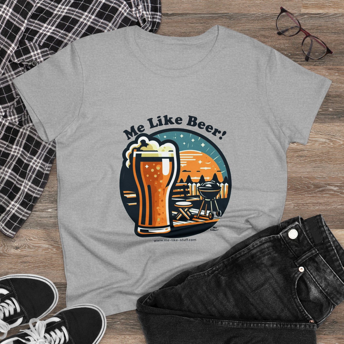 Women's Heavy Cotton Tee - Me Like Beer! (#2)