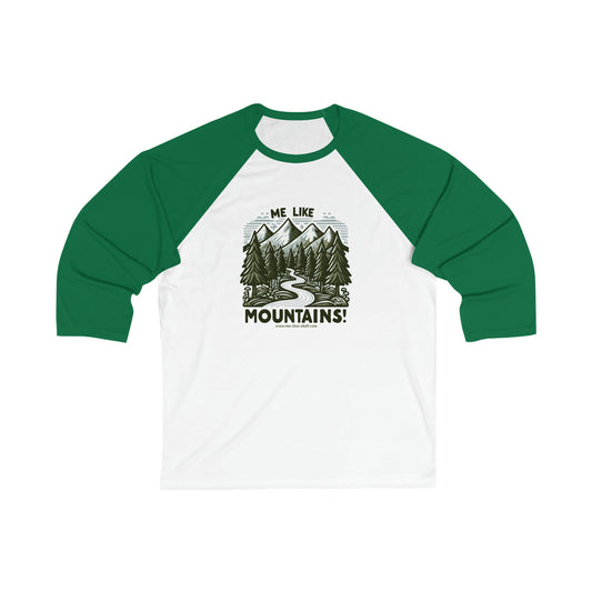 Me Like Mountains! - Unisex 3\4 Sleeve Baseball Tee - (#4)