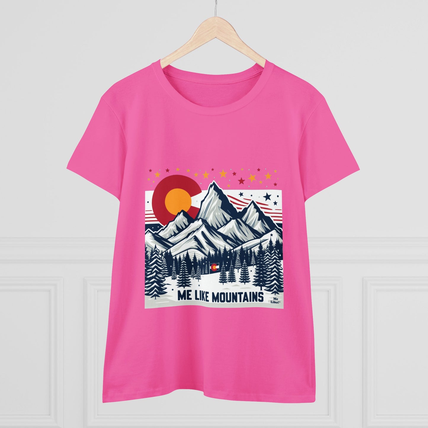 Me Like Mountains! - Women's Heavy Cotton Tee - (Mountains #6)