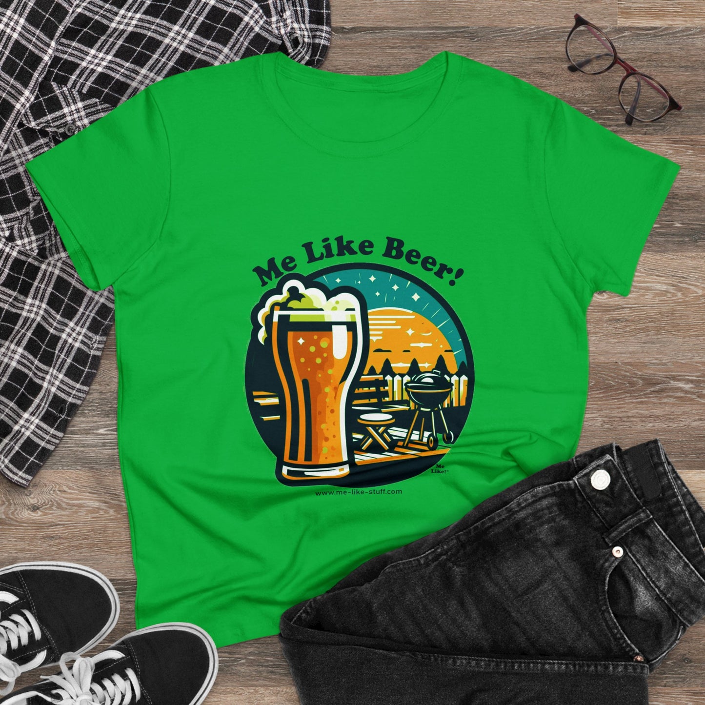 Women's Heavy Cotton Tee - Me Like Beer! (#2)