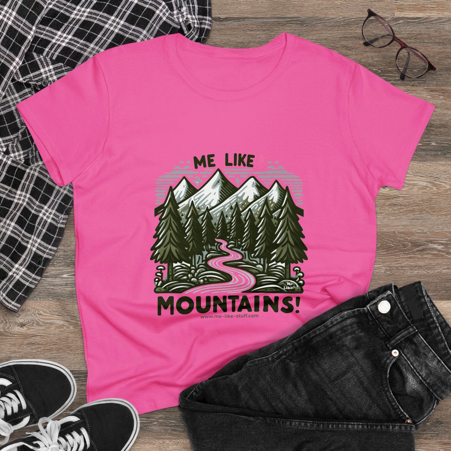 Me Like Mountains! - Women's Heavy Cotton Tee - (#4)