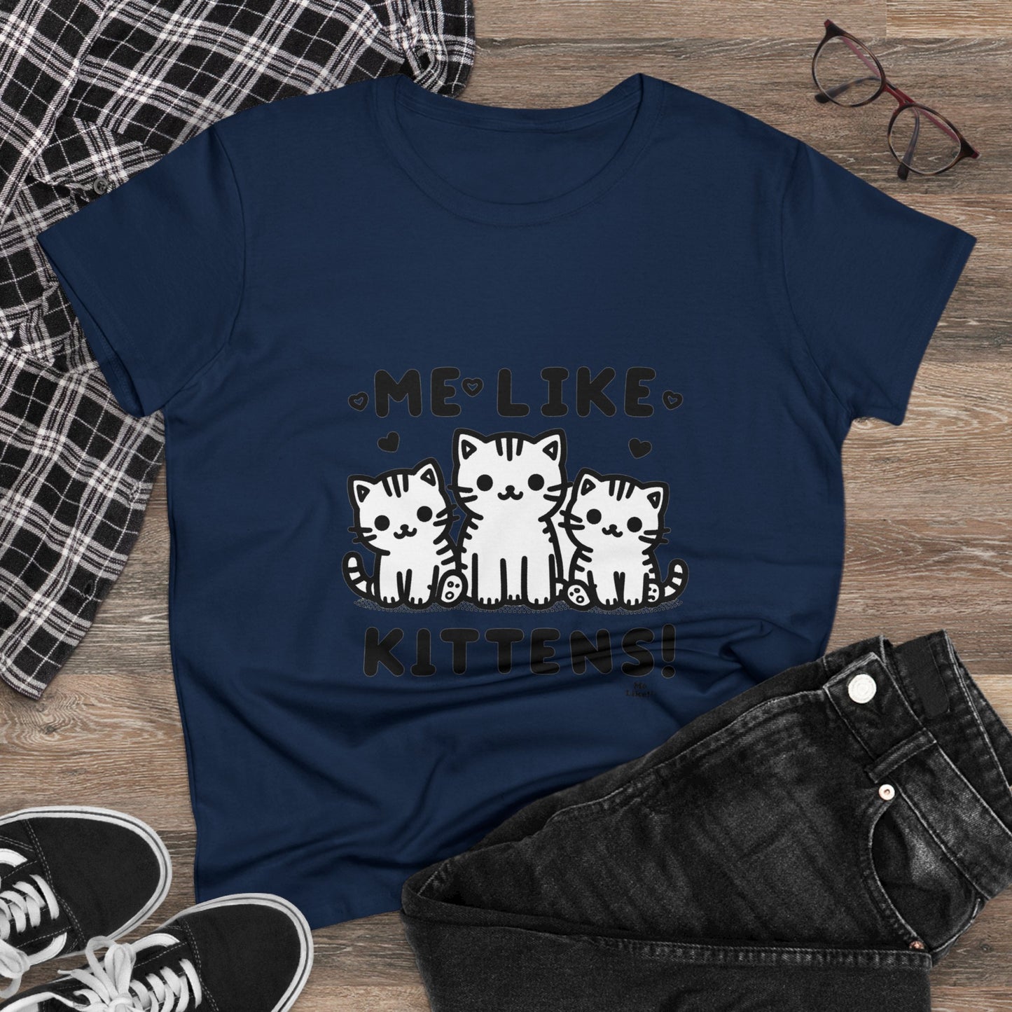 Me Like Kittens! - Women's Heavy Cotton Tee - (#2)