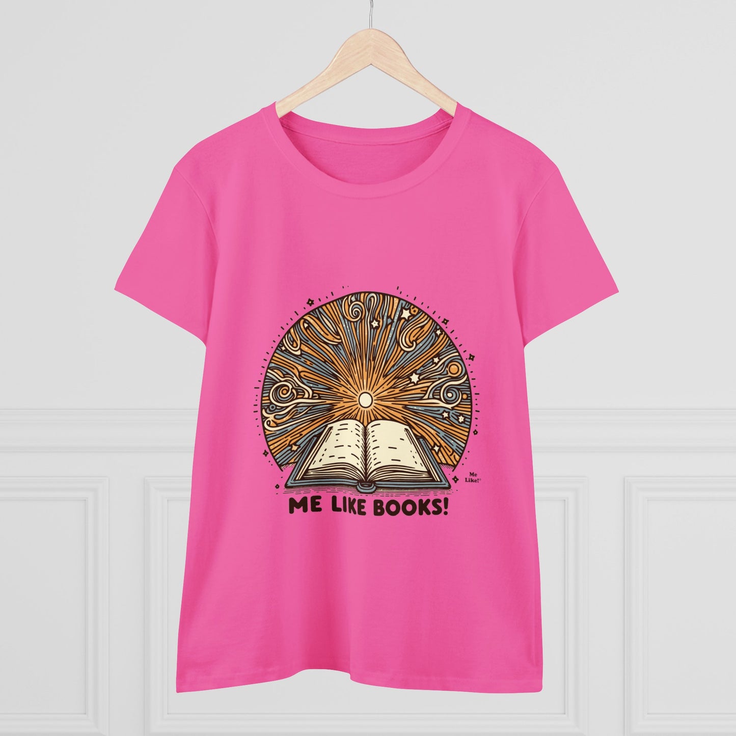 Me Like Books! - Women's Heavy Cotton Tee - (Books #2)