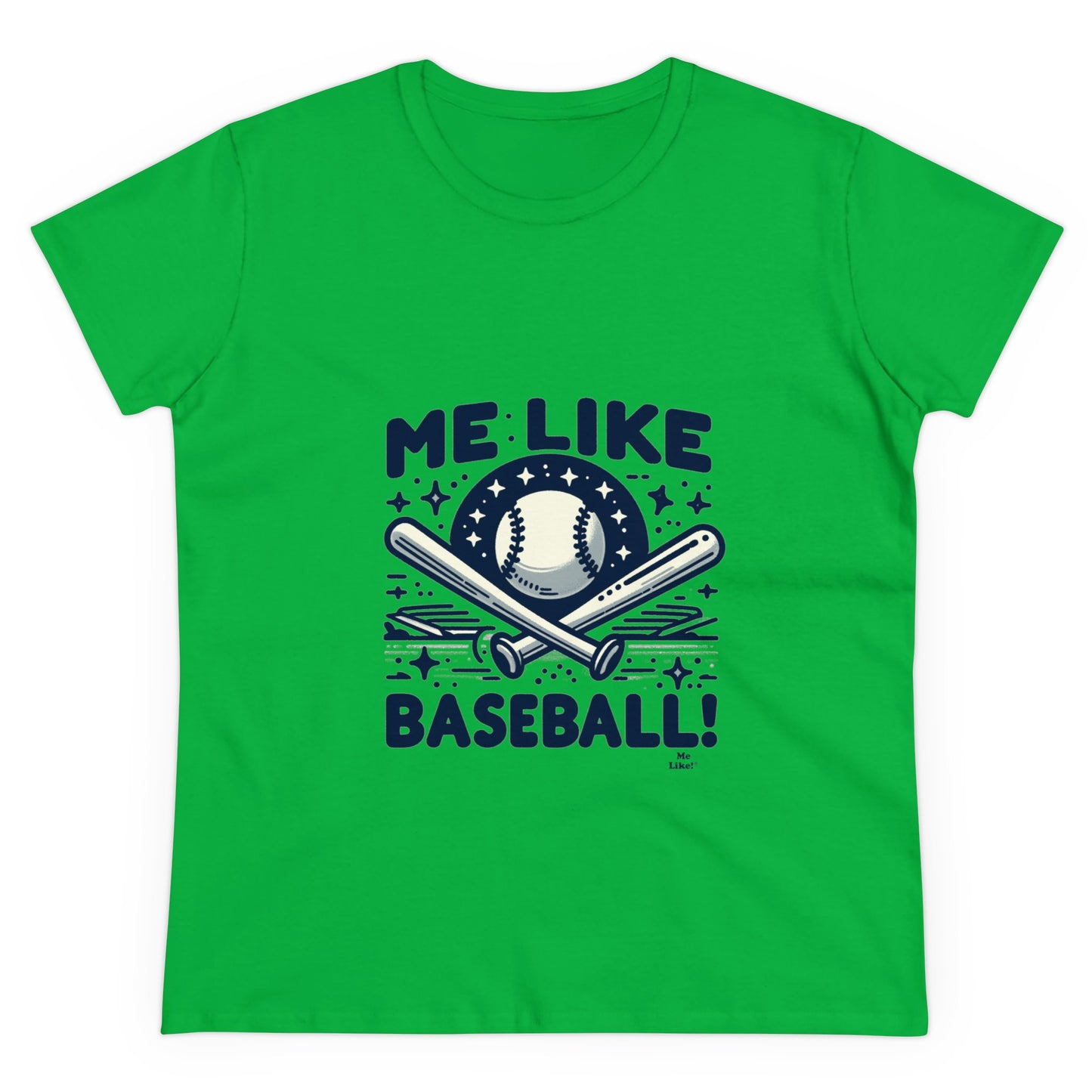 Me Like Baseball! - Women's Heavy Cotton Tee - (Baseball #2)