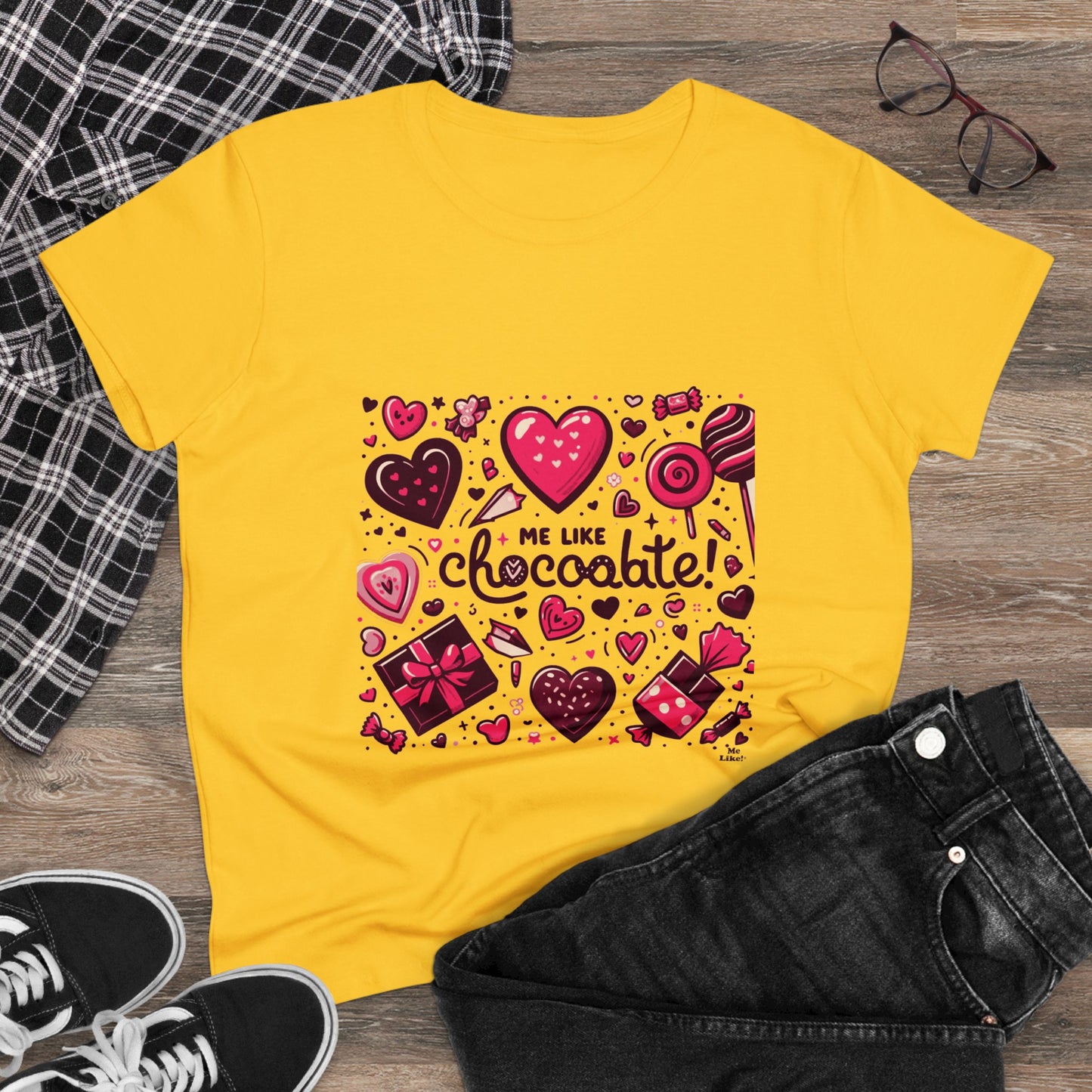 Me Like Chocolate! - Women's Heavy Cotton Tee - (Chocolate #1)