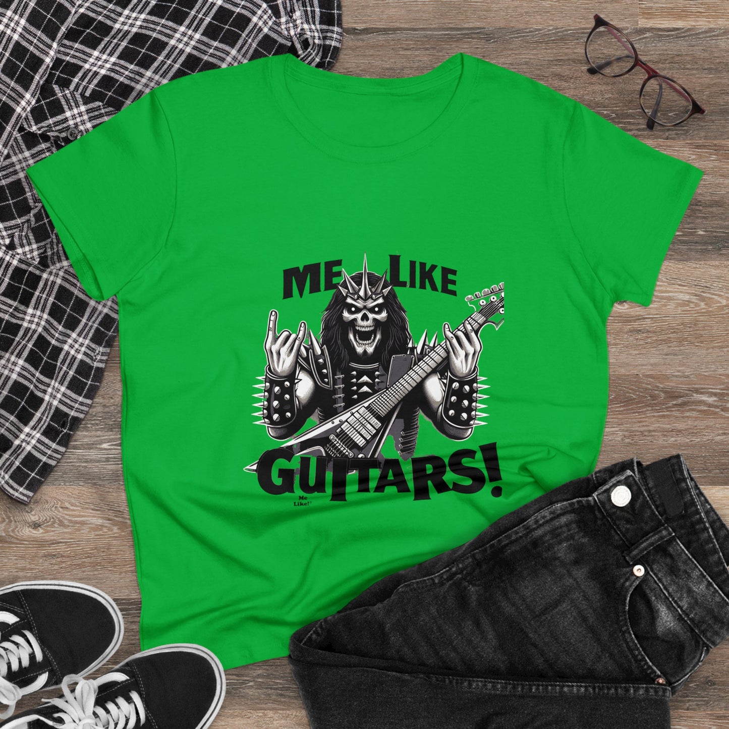 Me Like Guitars! - Women's Cotton Tee - Heavy Metal #1