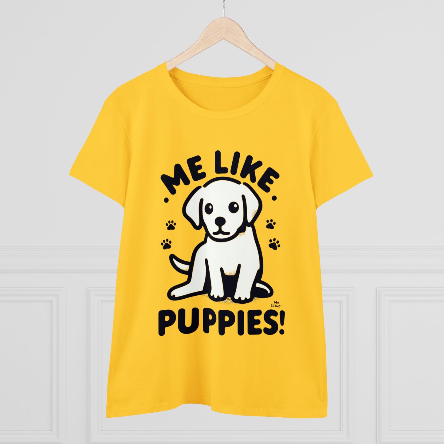 Me Like Puppies! - Women's Heavy Cotton Tee - (#3)