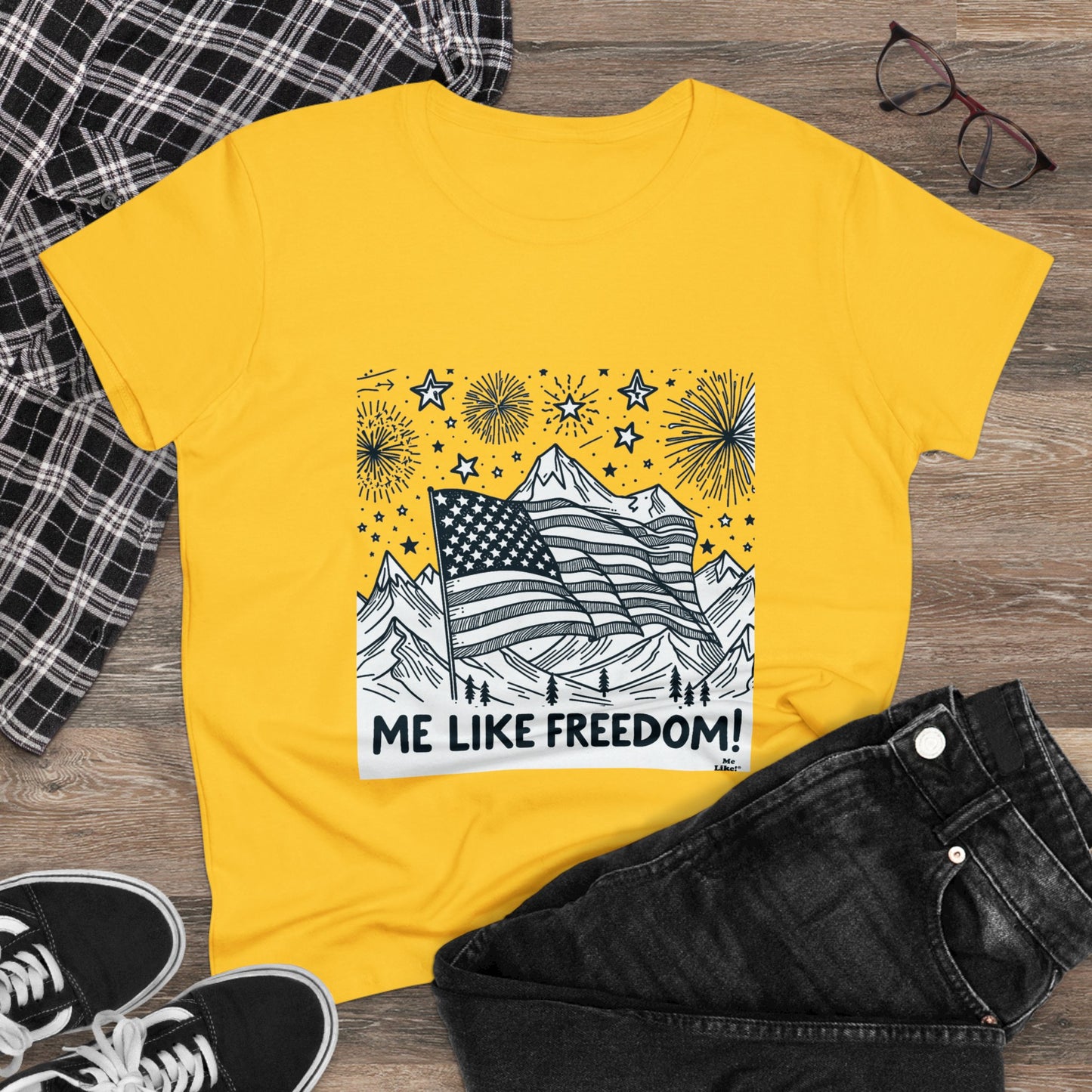 Me Like Freedom! - Women's Heavy Cotton Tee - (Freedom #5)