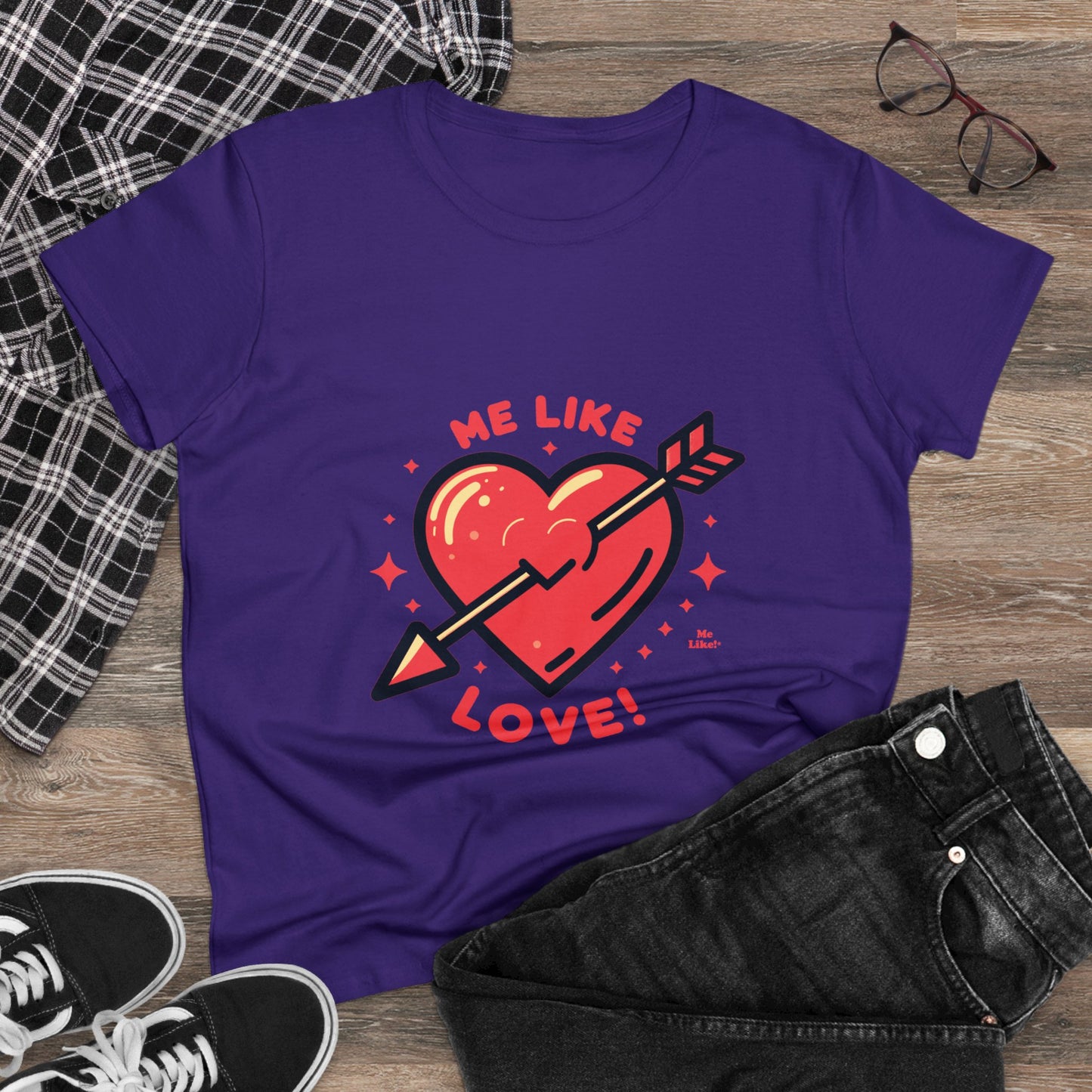 Me Like Love! - Women's Heavy Cotton Tee - (Love #1)