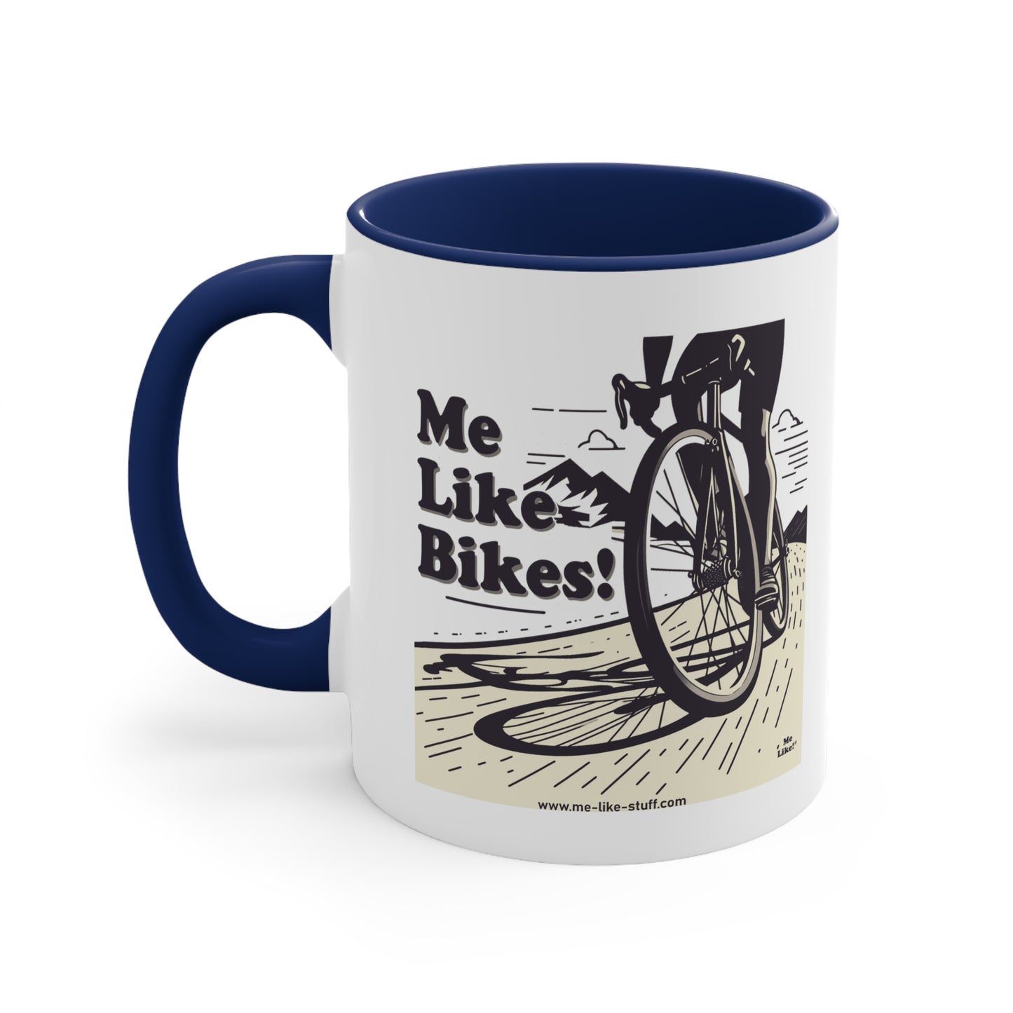 Accent Coffee Mug, 11oz - Me Like Bikes! (RB #2)