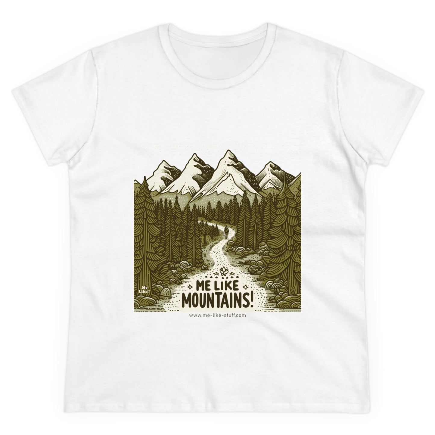 Me Like Mountains! - Women's Heavy Cotton Tee - (#3)