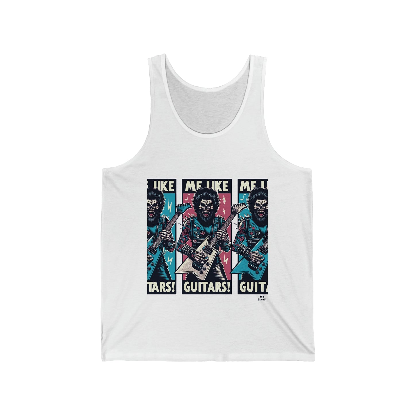 Me Like Guitars! - Unisex Jersey Tank - Heavy Metal #3