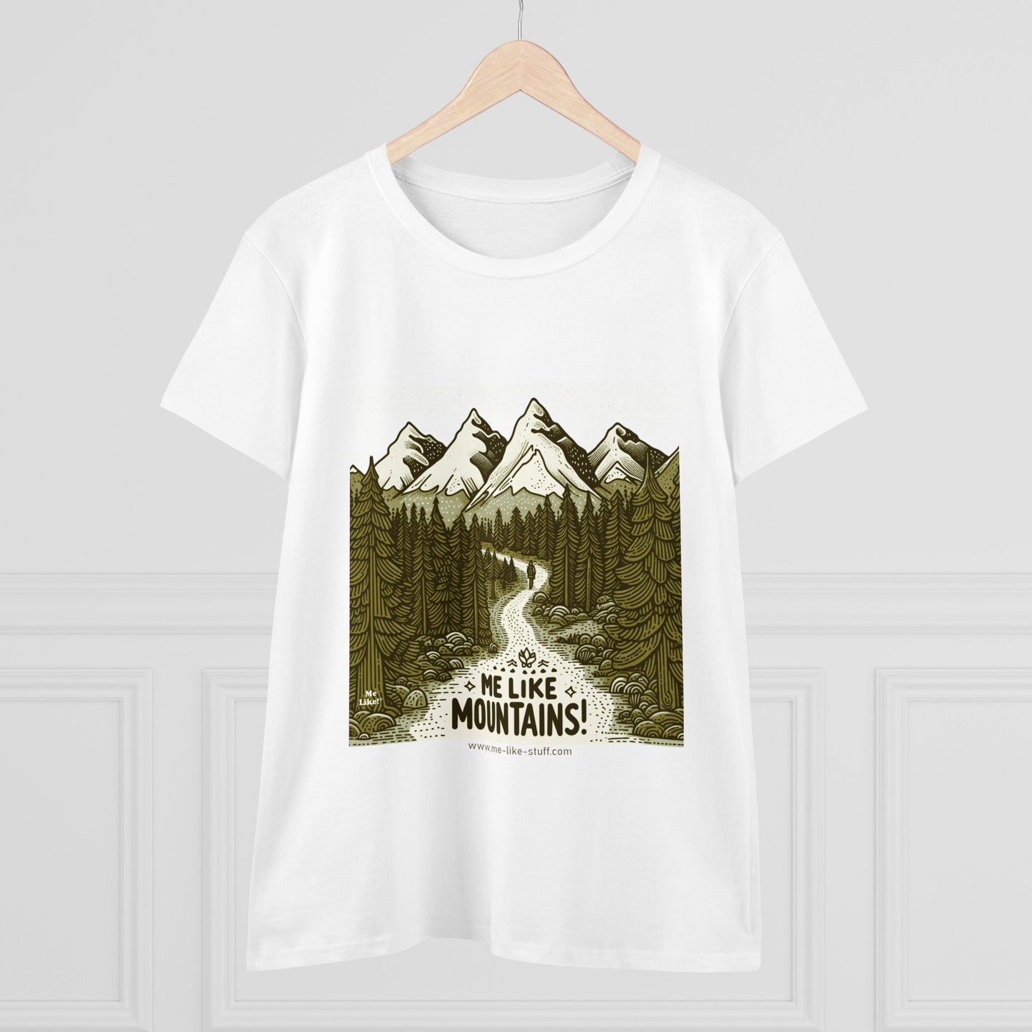 Me Like Mountains! - Women's Heavy Cotton Tee - (#3)