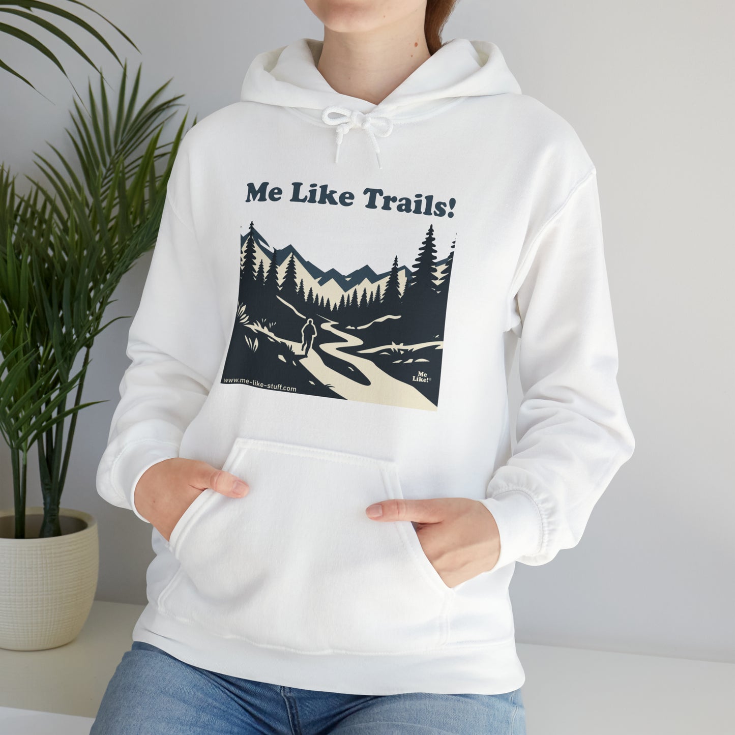 Unisex Heavy Blend™ Hooded Sweatshirt - Me Like Trails! (#1)