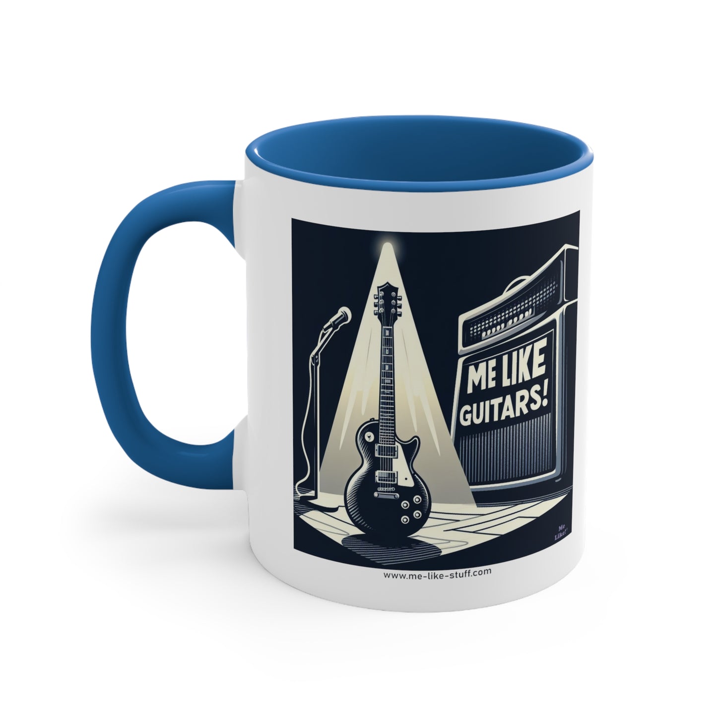 Accent Coffee Mug, 11oz - Me Like Guitars! (Electric #1)