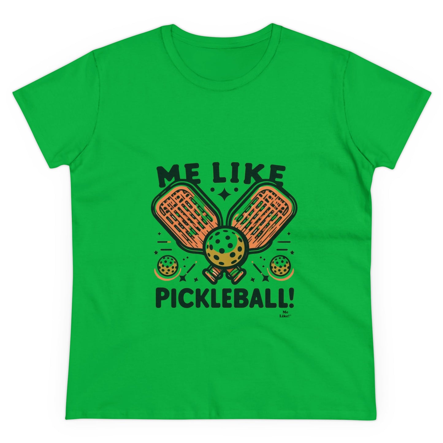 Me Like Pickleball! - Women's Heavy Cotton Tee - (Pickleball #1)