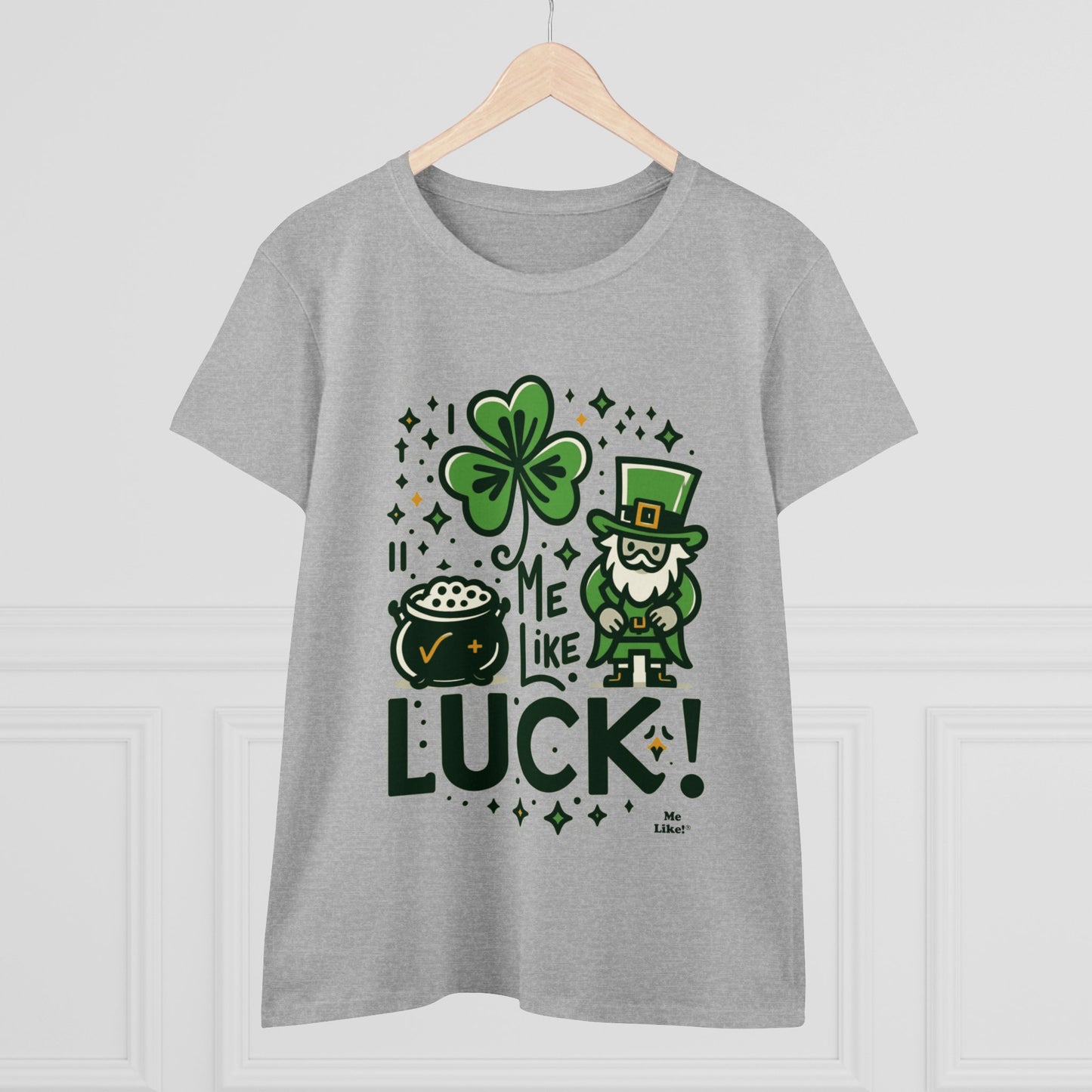 Me Like Luck! - Women's Heavy Cotton Tee - (St. Patrick's Day #4)