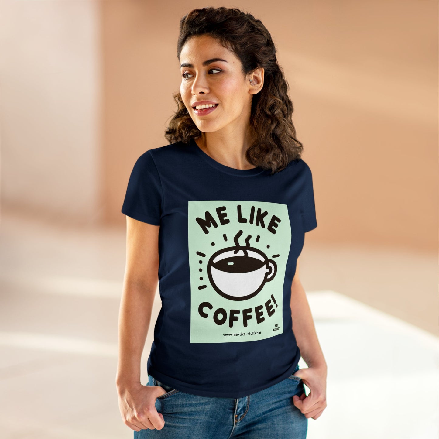 Women's Heavy Cotton Tee - Me Like Coffee! (#2)