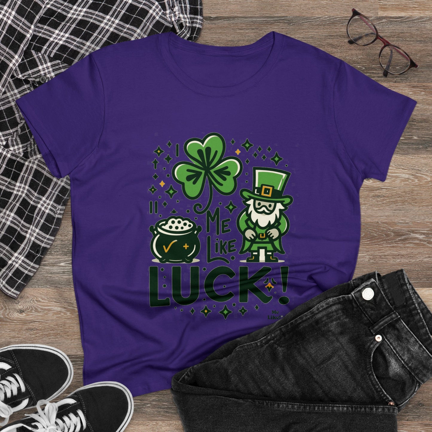 Me Like Luck! - Women's Heavy Cotton Tee - (St. Patrick's Day #4)