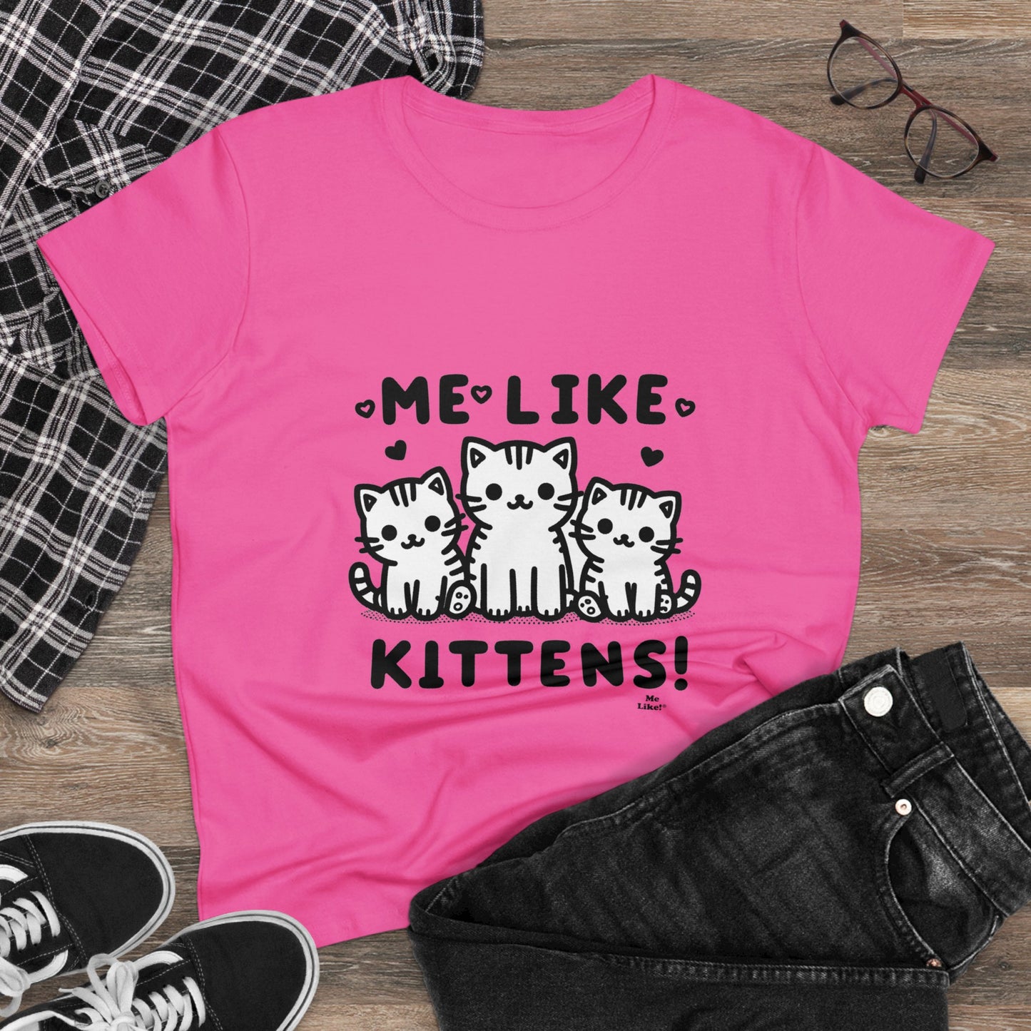 Me Like Kittens! - Women's Heavy Cotton Tee - (#2)