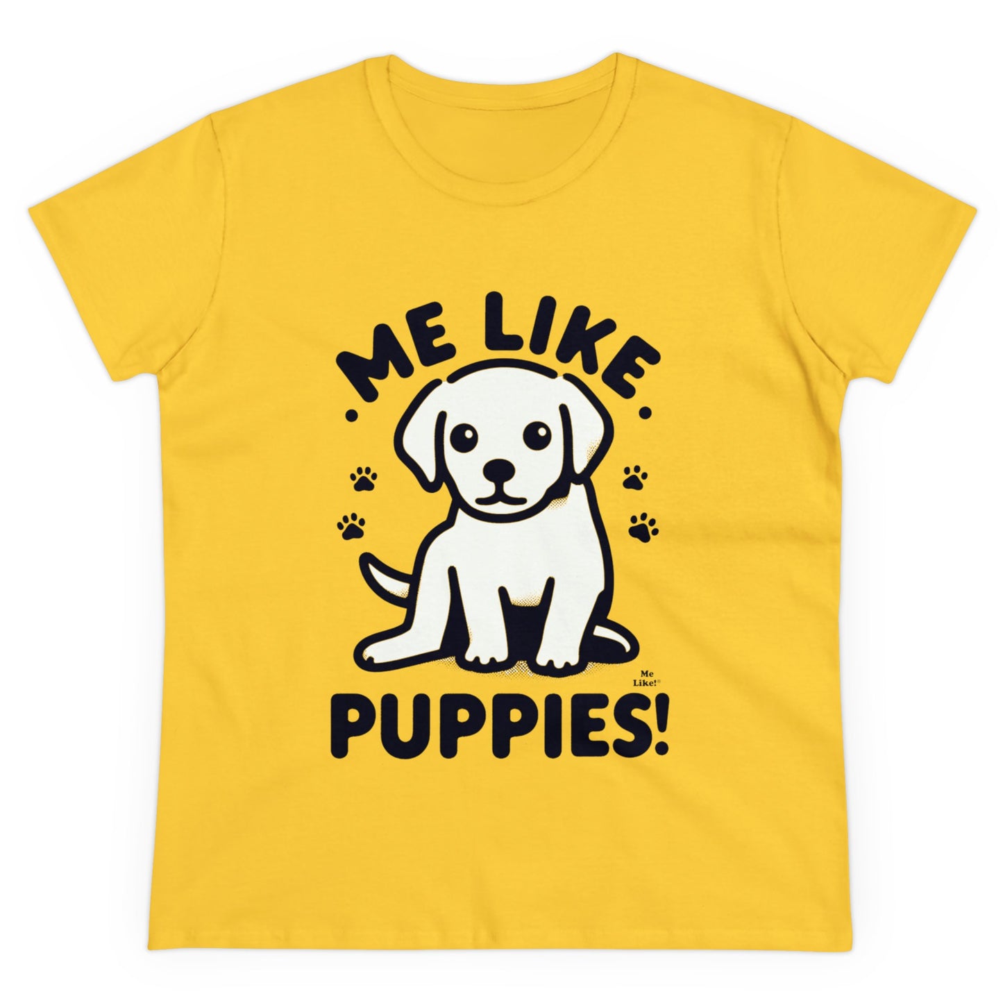 Me Like Puppies! - Women's Heavy Cotton Tee - (#3)