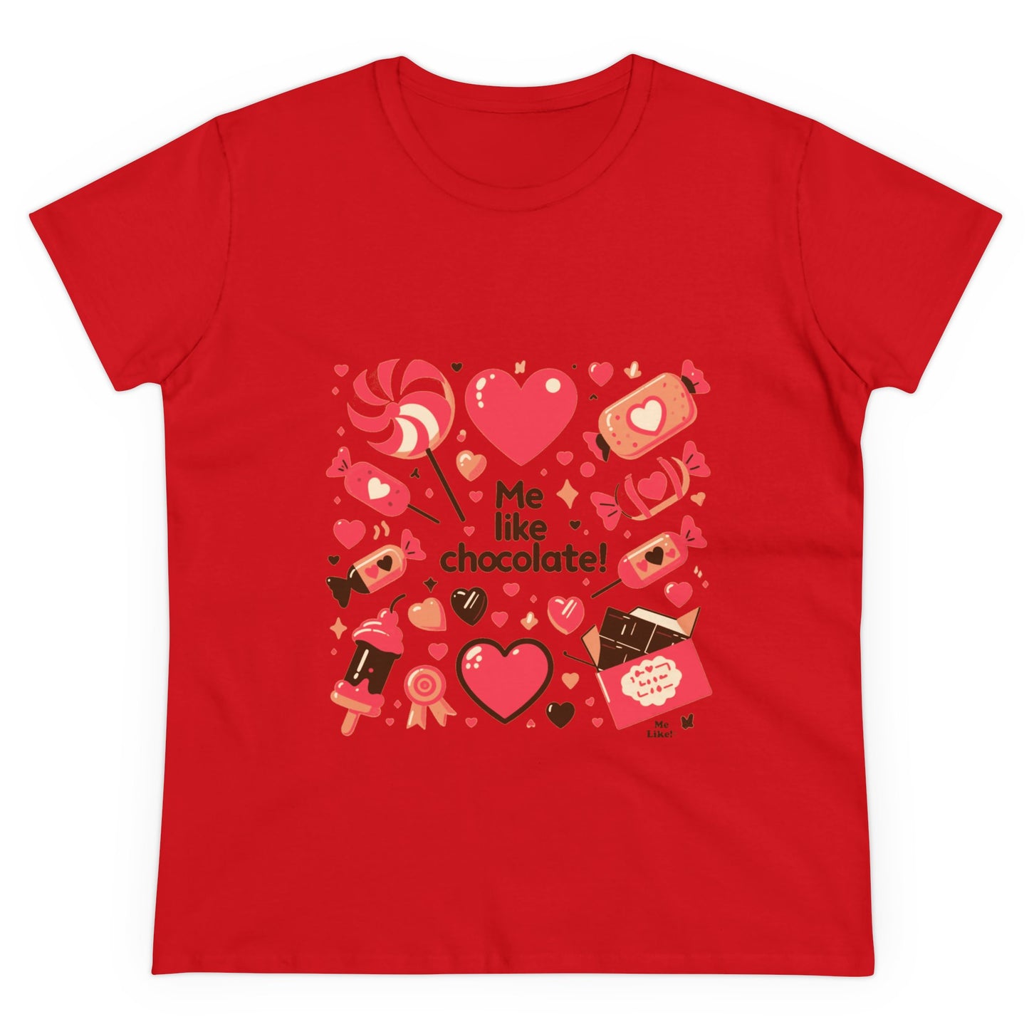 Me Like Chocolate! - Women's Heavy Cotton Tee - (Chocolate #2)