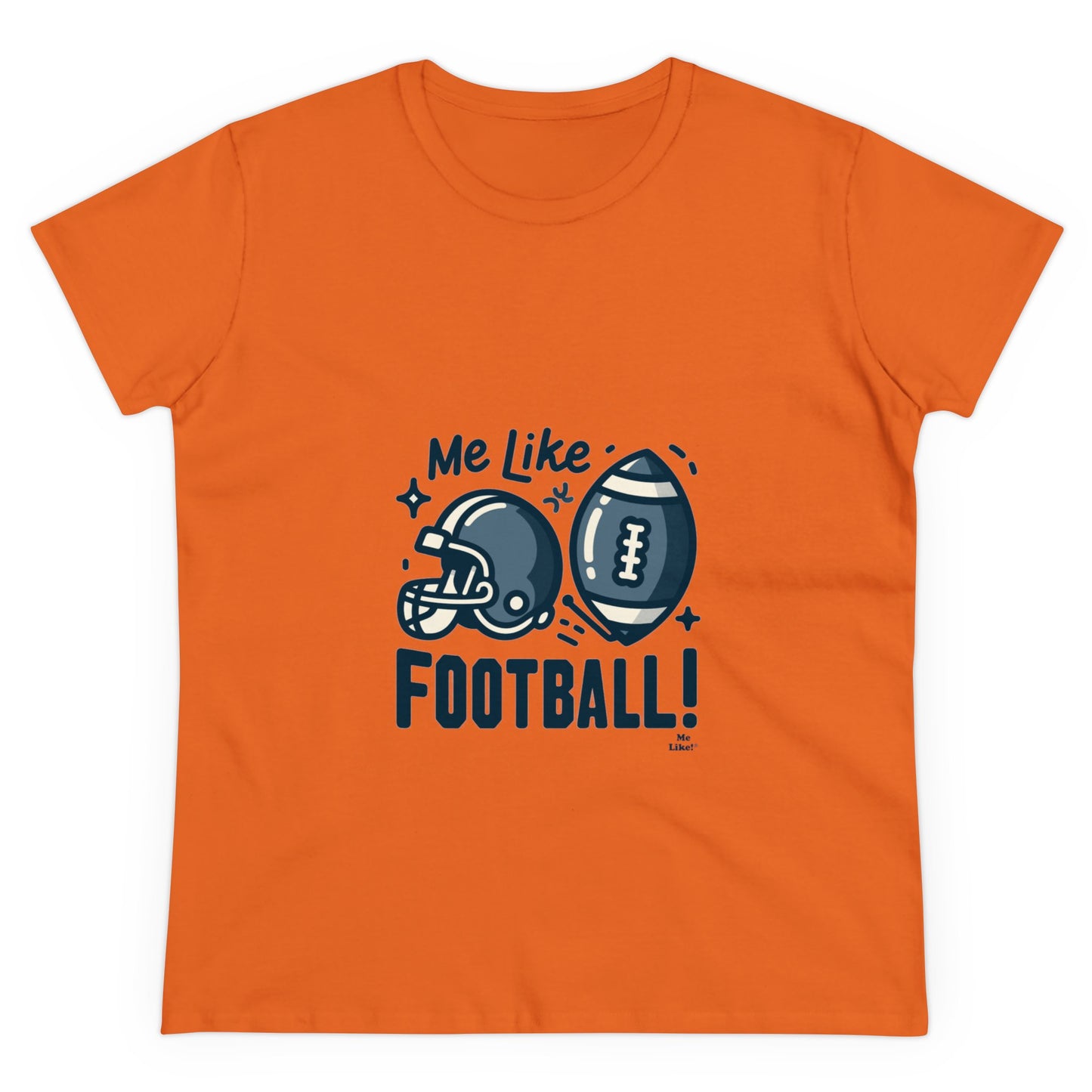 Me Like Football! - Women's Heavy Cotton Tee - (Football #3)