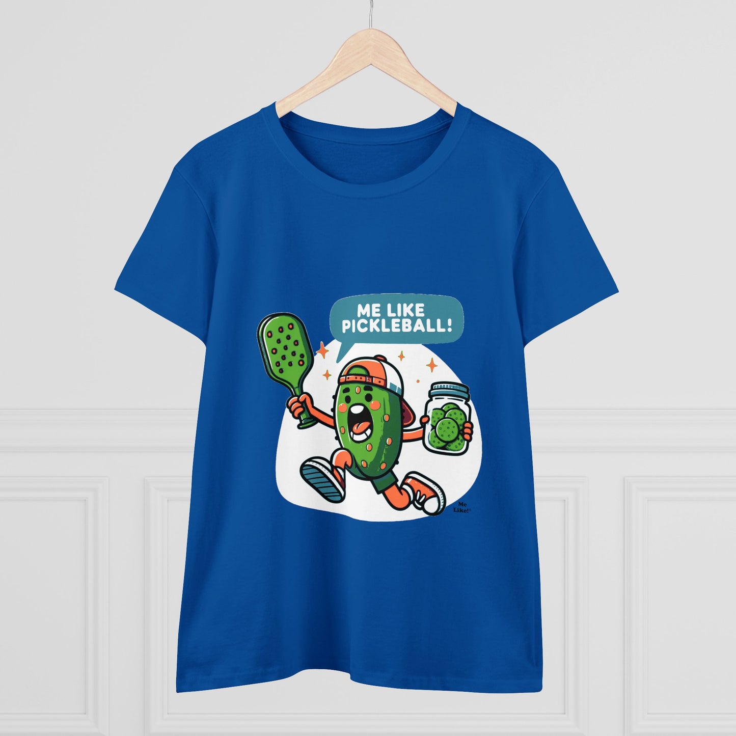 Me Like Pickleball! - Women's Heavy Cotton Tee - (Pickleball #2)