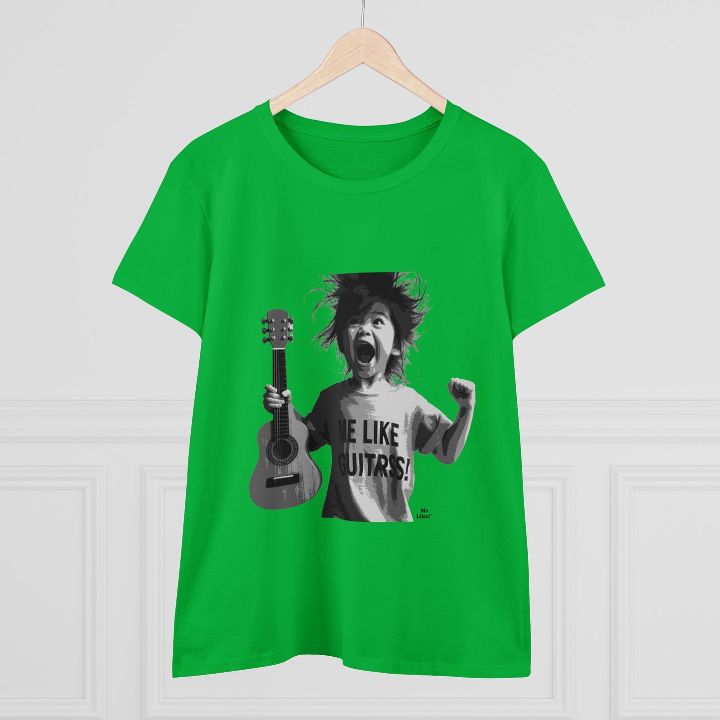 Me Like Guitars! - Women's Cotton Tee - Punk #1