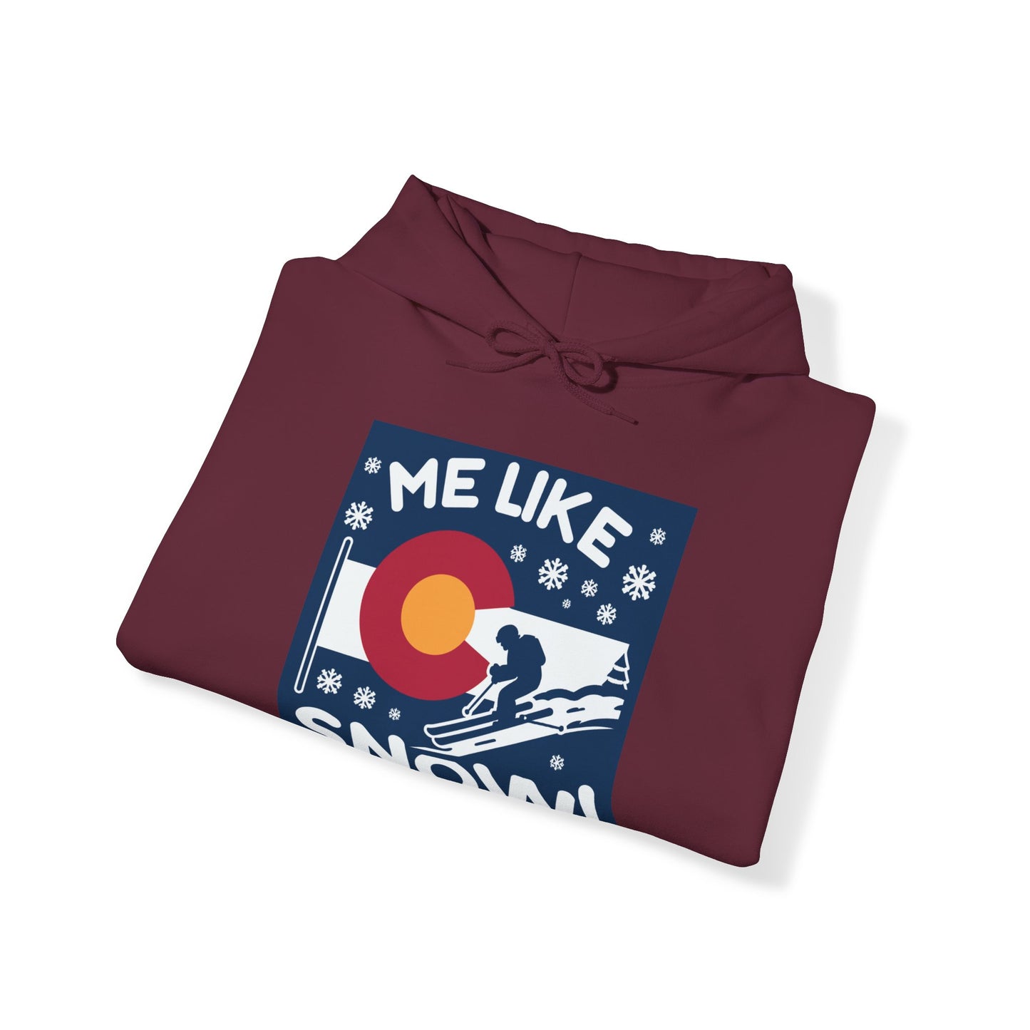 Me Like Snow! - Unisex Heavy Blend™ Hooded Sweatshirt - (Ski Colorado #2)